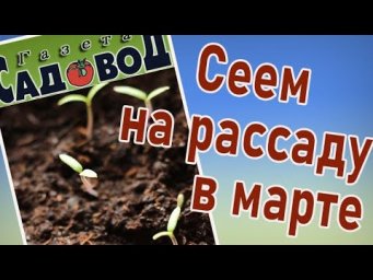 Газета Садовод - Сеем на рассаду в марте.