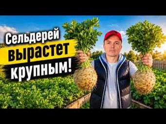 Сад, огород своими руками (Валерий Кузюбердин) - Последняя подкормка сельдерея &mdash; для крупного корнеп